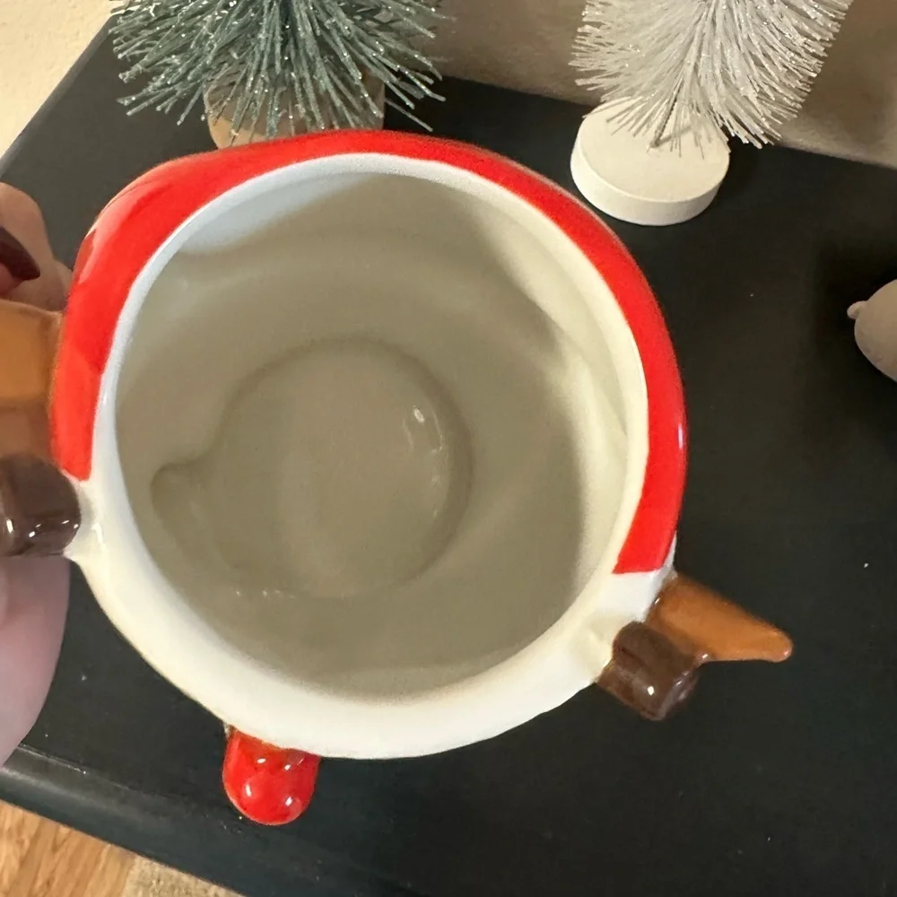 Reindeer Mug with Red Nose and Bow